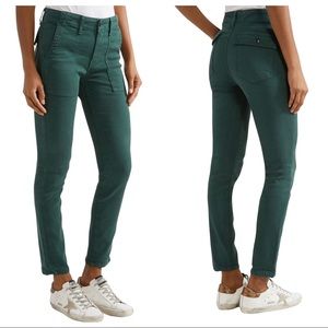 The GREAT. Skinny Armies pants in Hunter Green NWT